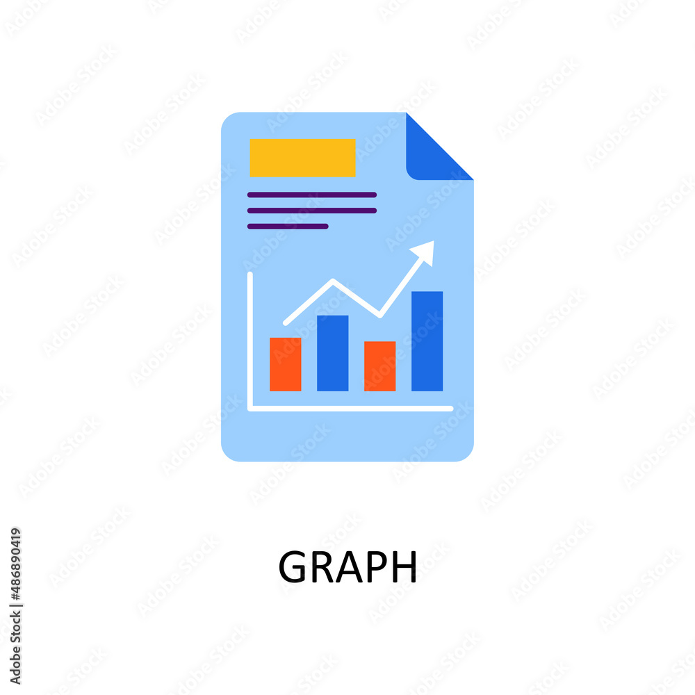 Poster graph vector flat icon design illustration. banking and payment symbol on white background eps 10 fi
