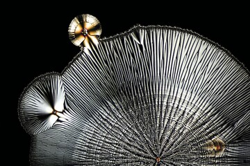 This is ascorbic acid, commonly known as Vitamin 
C, photographed in crystallized form