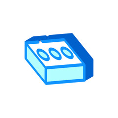 hollow brick isometric icon vector. hollow brick sign. isolated symbol illustration