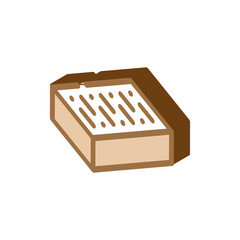 brick for building wall isometric icon vector. brick for building wall sign. isolated symbol illustration