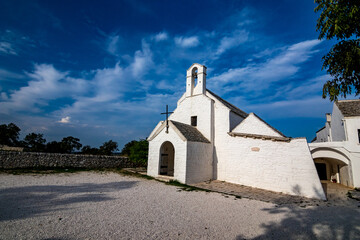 Scenery view of Church of Saint Mary or Chiesa Santa Maria di Barsento, Noci Metropolitan City of Bari, Italy