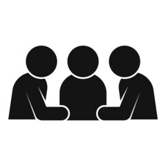 Group dialog icon simple vector. Speak think