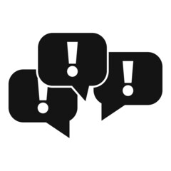 Discussion chat bubble icon simple vector. People talk