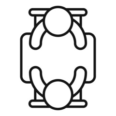 Friends talk icon outline vector. Business people