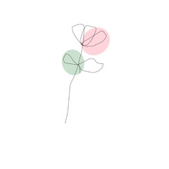 flower line work abstract minimalist