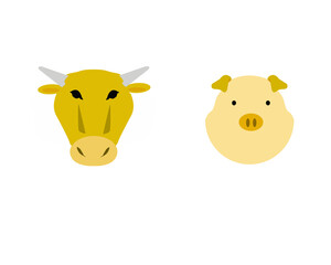 cow and hog
