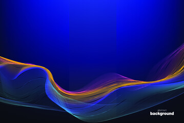 Abstract multi-colors digital flow line background , can be use for science presentation technology advertisement website.