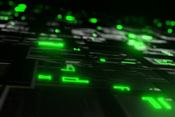 3d render futuristic high tech background