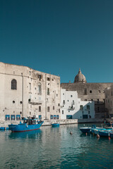 Naklejka premium South Italy in summer. Monopoli, a wonderful village on the apulian sea