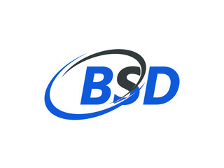 Obraz premium BSD letter creative modern elegant swoosh logo design