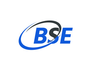 BSE letter creative modern elegant swoosh logo design
