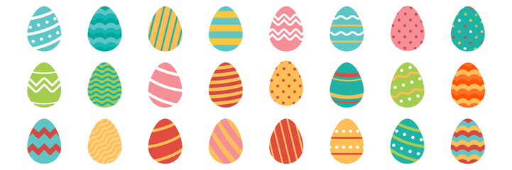 Easter egg vector set icon