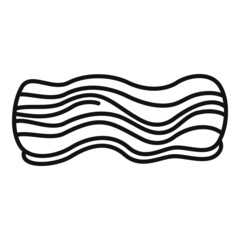 Breakfast bacon icon outline vector. Slice meat