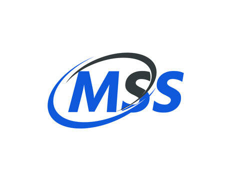 MSS letter creative modern elegant swoosh logo design
