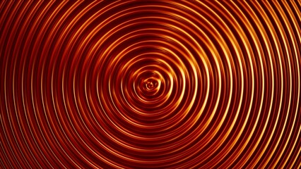 Glowing Metallic Red Circle Ripple Wave Effect
