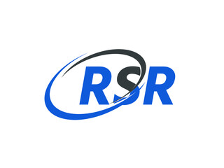 RSR letter creative modern elegant swoosh logo design