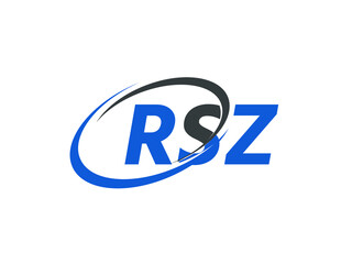 RSZ letter creative modern elegant swoosh logo design