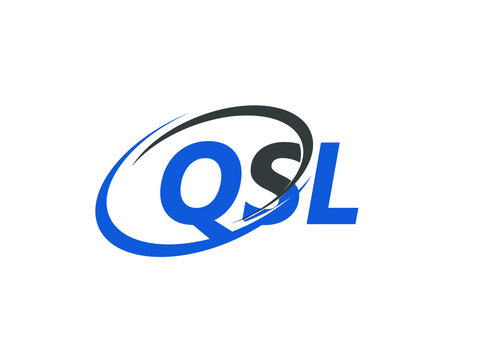 QSL letter creative modern elegant swoosh logo design