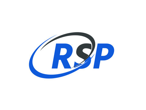 Creative and minimal initial based rsp logo using letters r s • wall  stickers art, elegant, graphic | myloview.com