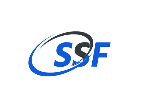 SSF letter creative modern elegant swoosh logo design