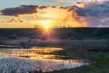 stormy evening of spring
