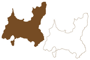 Fototapeta na wymiar Shapinsay island (United Kingdom of Great Britain and Northern Ireland, Scotland, Orkney) map vector illustration, scribble sketch Isle of Shapinsay map