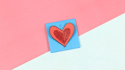 Heart Shape Greeting Card for Valentine's Day Gift - I LOVE U Card