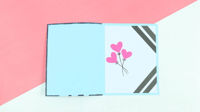 Heart Shape Greeting Card for Valentine's Day Gift - I LOVE U Card