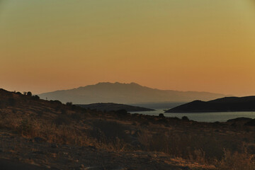Nature. Travel. Sky. Summer sunset. Landscape. Mountains.