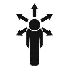 Person opportunity icon simple vector. Success direction