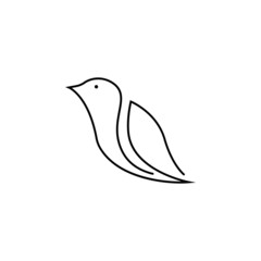 bird line logo design template