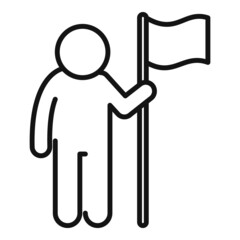 Opportunity target icon outline vector. Business man