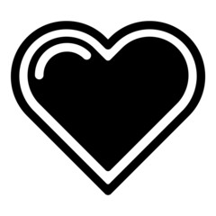 Heart Flat Icon Isolated On White Background
