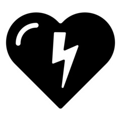 Heart Flat Icon Isolated On White Background