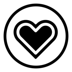 Heart Flat Icon Isolated On White Background