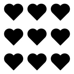 Heart Shape Pattern Flat Icon Isolated On White Background