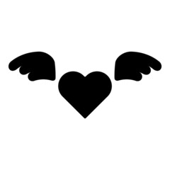 Heart Valentine Flat Icon Isolated On White Background