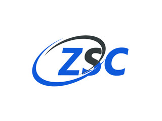 Obraz premium ZSC letter creative modern elegant swoosh logo design