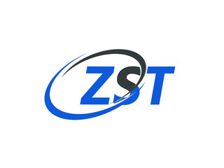 ZST letter creative modern elegant swoosh logo design