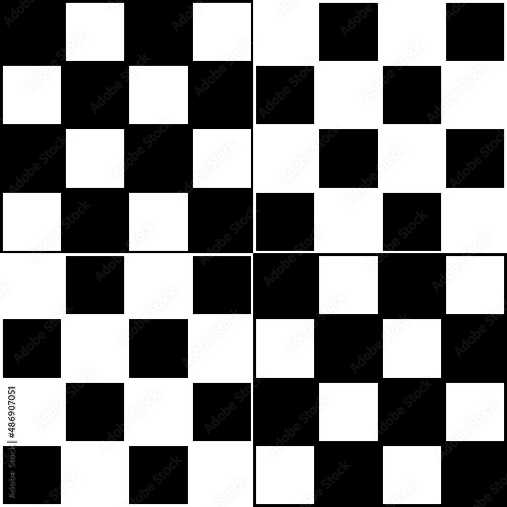 Poster Checker tiles seamless pattern. Vector.