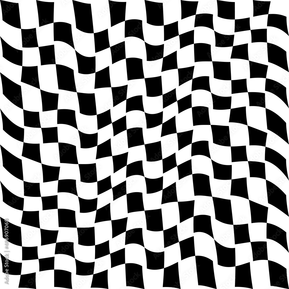 Poster twisted squares checker wallpaper. seamless black squares repeated and seamless.
