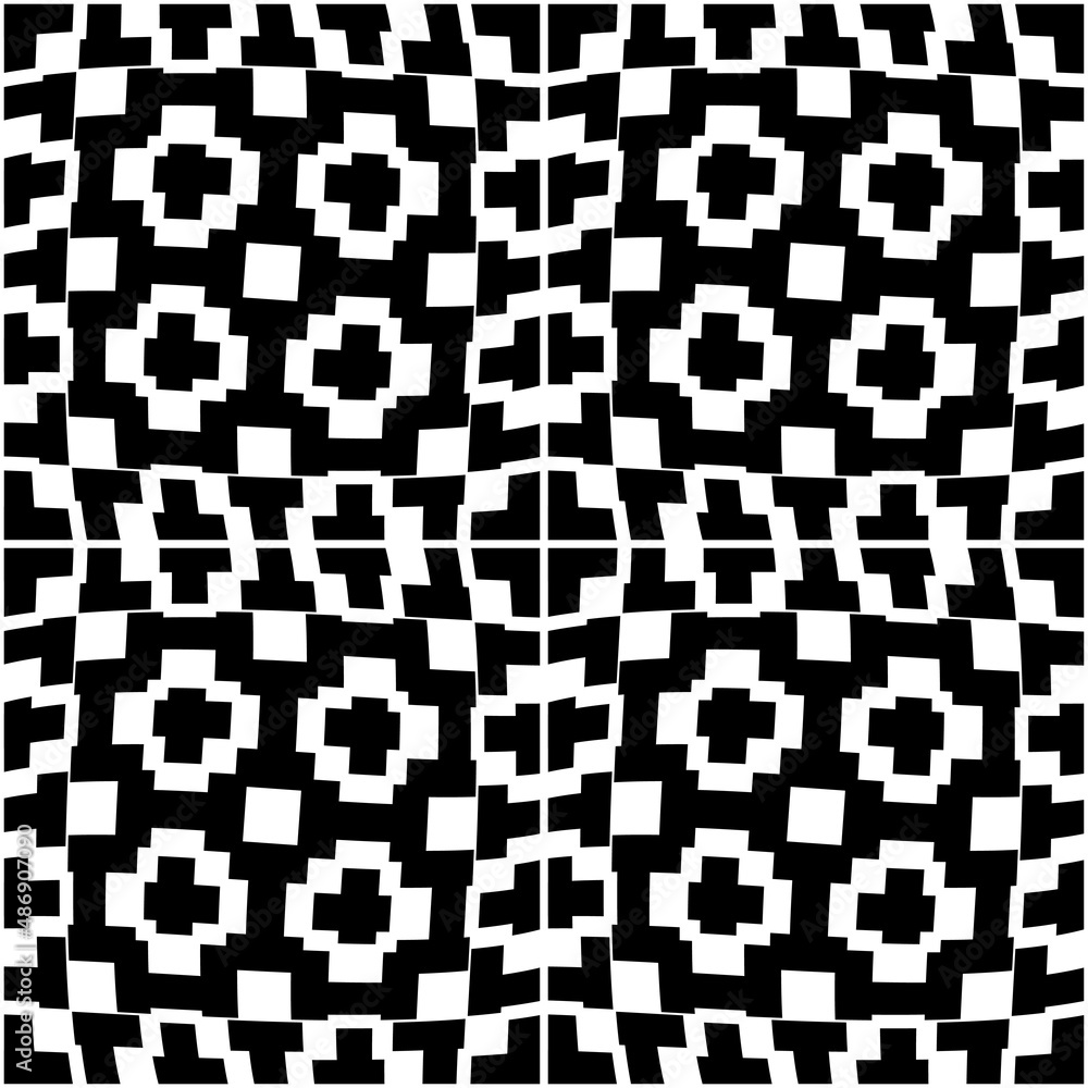 Aufkleber twisted black canvas. vector repeated shapes.