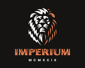 Lion modern logo. King heraldic emblem design editable for your business. Vector illustration.