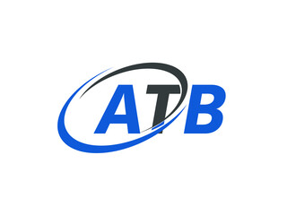 ATB letter creative modern elegant swoosh logo design