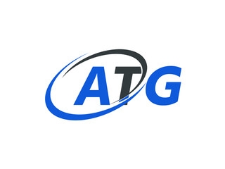 ATG letter creative modern elegant swoosh logo design