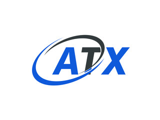 ATX letter creative modern elegant swoosh logo design