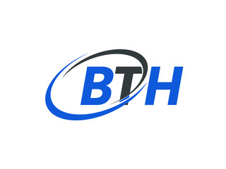 BTH letter creative modern elegant swoosh logo design