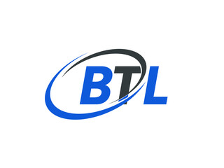 BTL letter creative modern elegant swoosh logo design