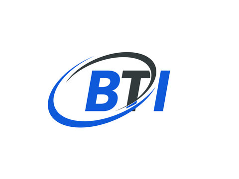 BTI letter creative modern elegant swoosh logo design