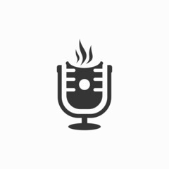 barbeque podcast logo design Element